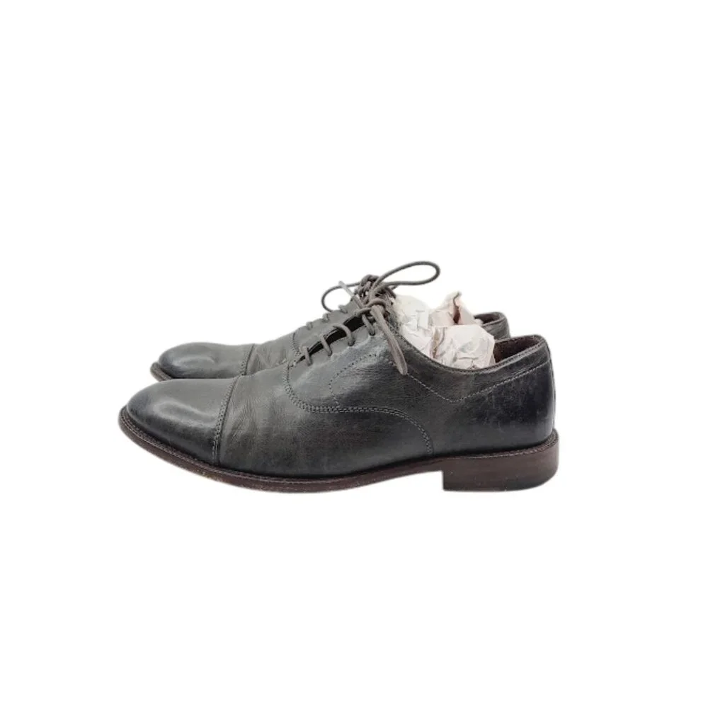Johnston & Murphy Men's Dark Green Leather Cap Toe Dress‎ Oxford Shoes Size 9.5M